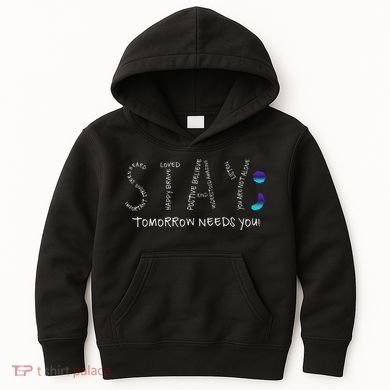 Stay Tomorrow Needs You Semicolon Suicide Prevention Kids Hoodie