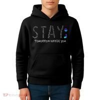 Stay Tomorrow Needs You Semicolon Suicide Prevention Kids Hoodie thumb 4
