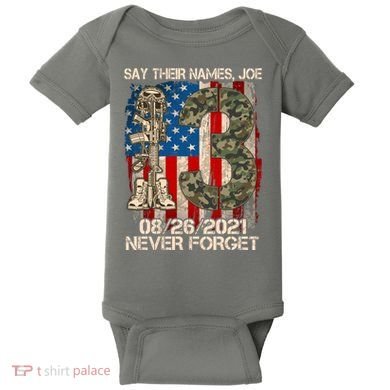 Say Their Names Joe 082621 Never Forget Baby Bodysuit