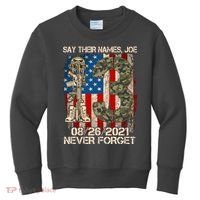 Say Their Names Joe 082621 Never Forget Kids Sweatshirt thumb 0