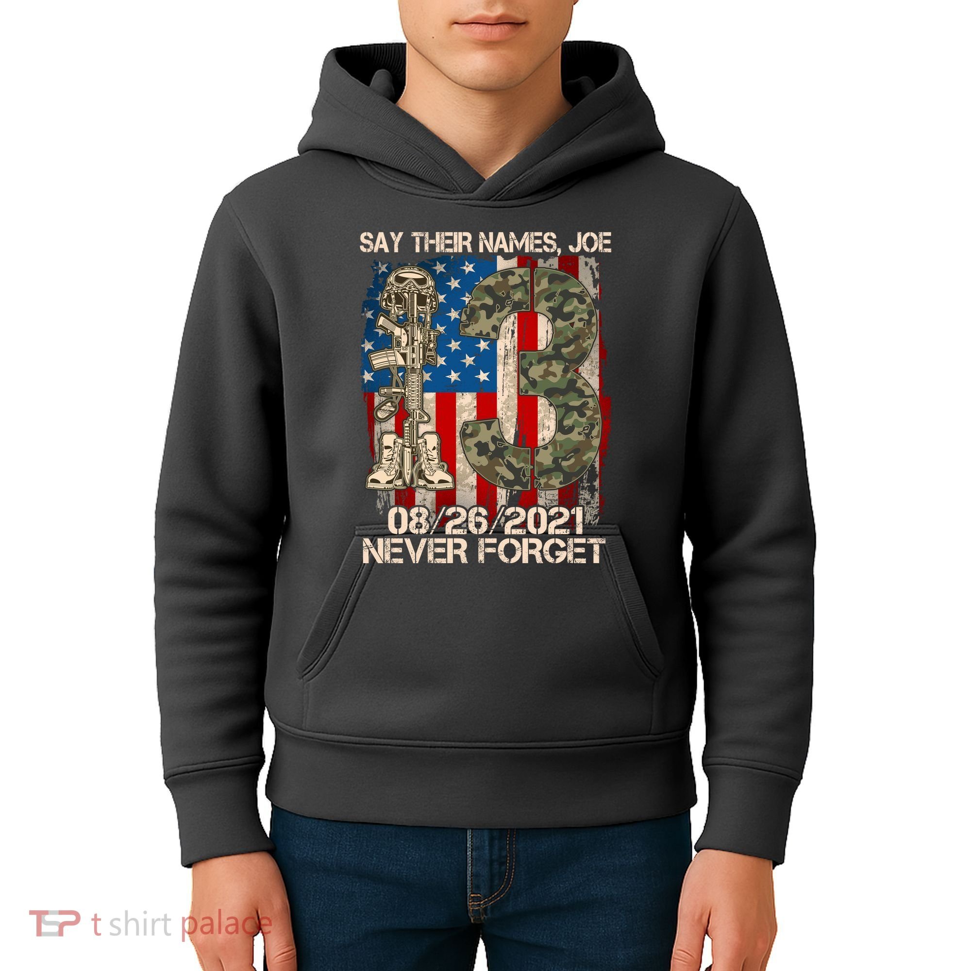 Say Their Names Joe 082621 Never Forget Kids Hoodie
