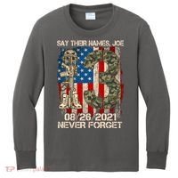 Say Their Names Joe 082621 Never Forget Kids Long Sleeve Shirt thumb 0