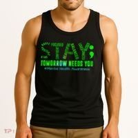 Stay Tomorrow Needs You Mental Health Matters Awareness Tank Top thumb 3