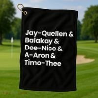 SUBSTITUTE TEACHER NAMES Golf Towel thumb 1