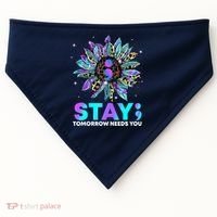 Stay Tomrrow Needs You Suicide Prevention Awareness USA-Made Doggie Bandana thumb 0