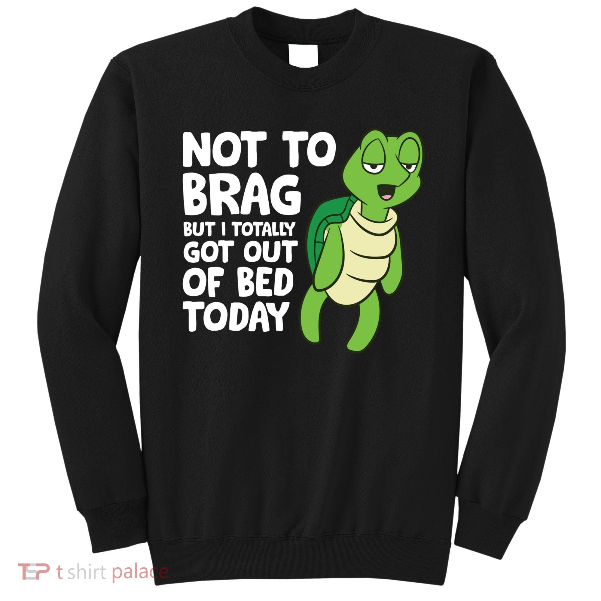 Sea Turtle Not To Brag But I Totally Got Out Of Bed Today Sweatshirt