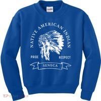 Seneca Tribe Native American Indian Pride Respect Darker Gift Kids Sweatshirt thumb 0