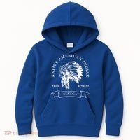 Seneca Tribe Native American Indian Pride Respect Darker Gift Kids Hoodie thumb 0