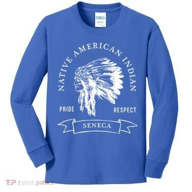 Seneca Tribe Native American Indian Pride Respect Darker Gift Kids Long Sleeve Shirt