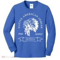 Seneca Tribe Native American Indian Pride Respect Darker Gift Kids Long Sleeve Shirt thumb 0