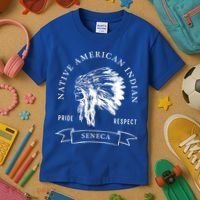 Seneca Tribe Native American Indian Pride Respect Darker Gift Kids T-Shirt thumb 3