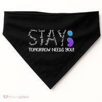 STAY Tomorrow Needs You Semicolon Suicide Prevention Awareness USA-Made Doggie Bandana thumb 0