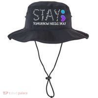 STAY Tomorrow Needs You Semicolon Suicide Prevention Awareness Bucket Hat thumb 0
