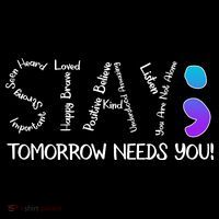 STAY Tomorrow Needs You Semicolon Suicide Prevention Awareness Women's Hoodie thumb 2