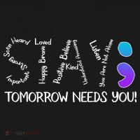 STAY Tomorrow Needs You Semicolon Suicide Prevention Awareness Women's Tank Top thumb 5