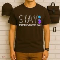 STAY Tomorrow Needs You Semicolon Suicide Prevention Awareness T-Shirt thumb 6