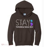 STAY Tomorrow Needs You Semicolon Suicide Prevention Awareness Kids Hoodie thumb 0