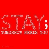 Stay Tomorrow Needs You Mental Health Awareness Anxiety Gift Santa Hat thumb 1