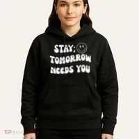 Stay Tomorrow Needs You Retro Mental Health Hoodie thumb 5