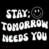 Stay Tomorrow Needs You Retro Mental Health Women's Hoodie thumb 2
