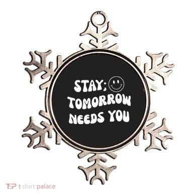 Stay Tomorrow Needs You Retro Mental Health Ornament