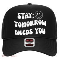 Stay Tomorrow Needs You Retro Mental Health Hat thumb 0