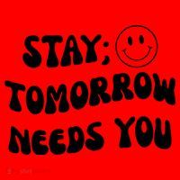Stay Tomorrow Needs You Retro Mental Health Santa Hat thumb 1