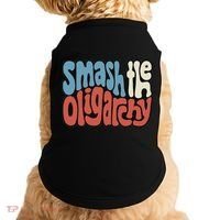 Smash The Oligarchy Word Art Doggie Tank thumb 0