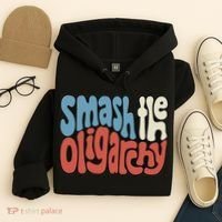 Smash The Oligarchy Word Art Hoodie thumb 4