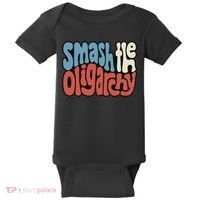 Smash The Oligarchy Word Art Baby Bodysuit thumb 0