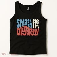 Smash The Oligarchy Word Art Tank Top thumb 2