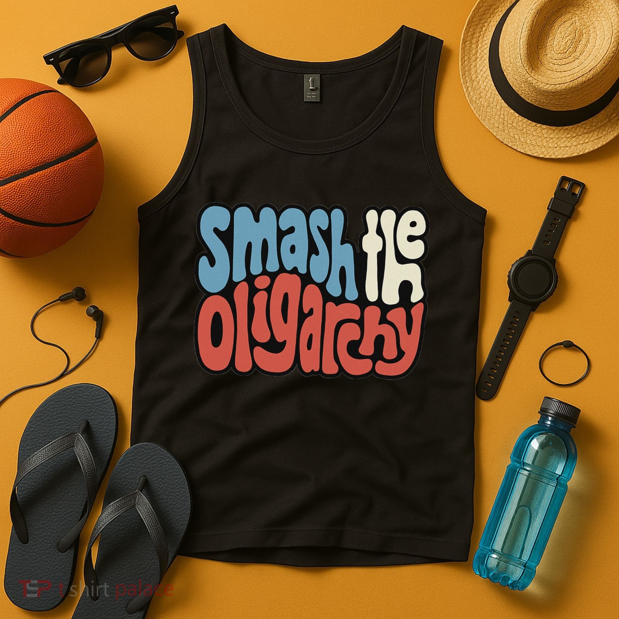 Smash The Oligarchy Word Art Tank Top