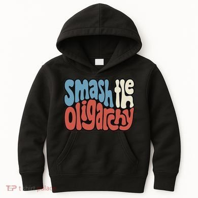 Smash The Oligarchy Word Art Kids Hoodie