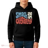Smash The Oligarchy Word Art Kids Hoodie thumb 4