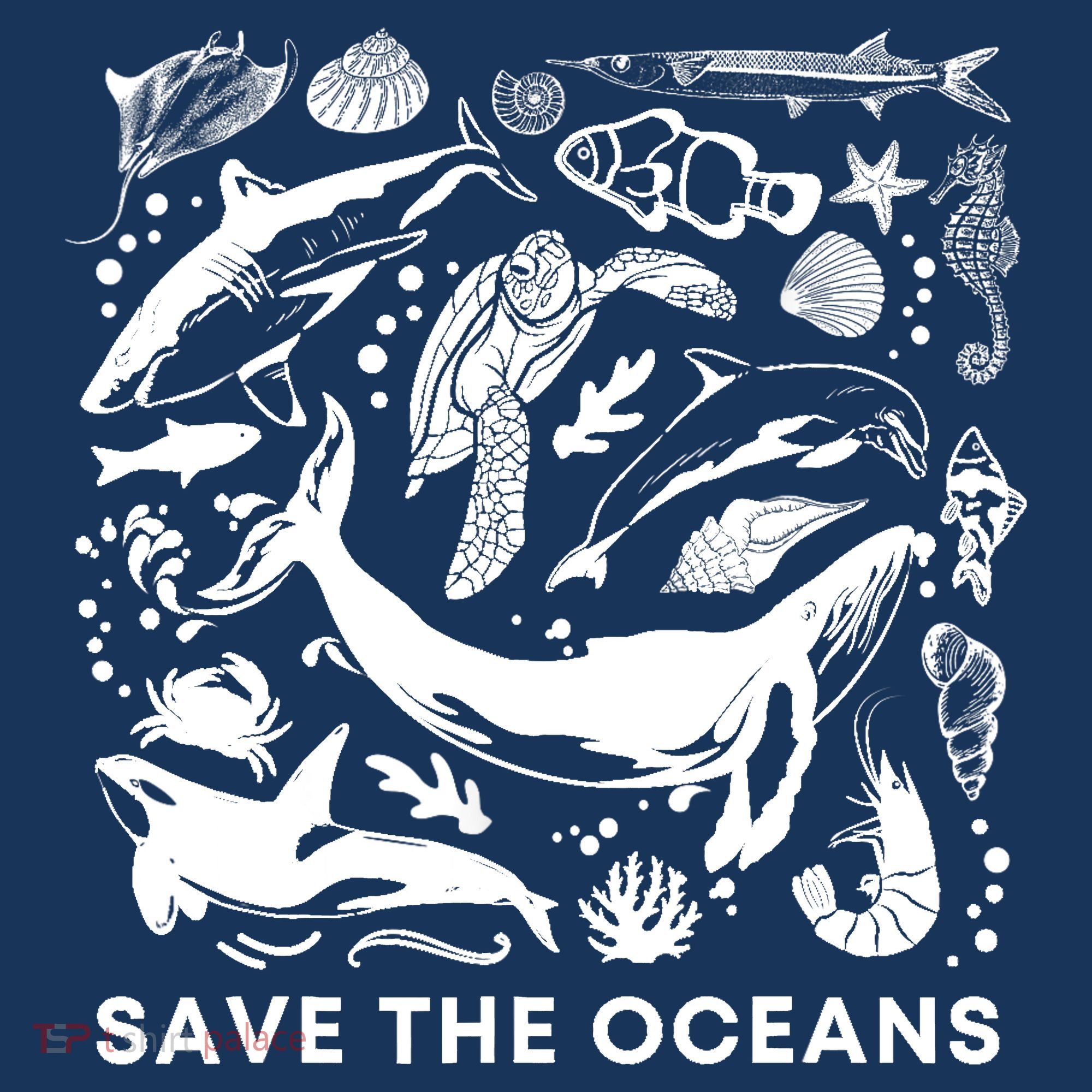 Save the Oceans-Whale Turtle Orca, Climate change-sea lover Hoodie