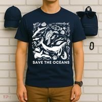 Save the Oceans-Whale Turtle Orca, Climate change-sea lover T-Shirt thumb 6