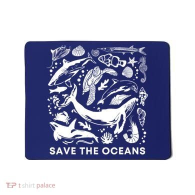 Save the Oceans-Whale Turtle Orca, Climate change-sea lover Mousepad