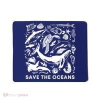 Save the Oceans-Whale Turtle Orca, Climate change-sea lover Mousepad thumb 0
