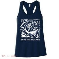 Save the Oceans-Whale Turtle Orca, Climate change-sea lover Women's Tank Top thumb 0