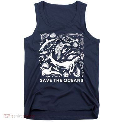 Save the Oceans-Whale Turtle Orca, Climate change-sea lover Tank Top