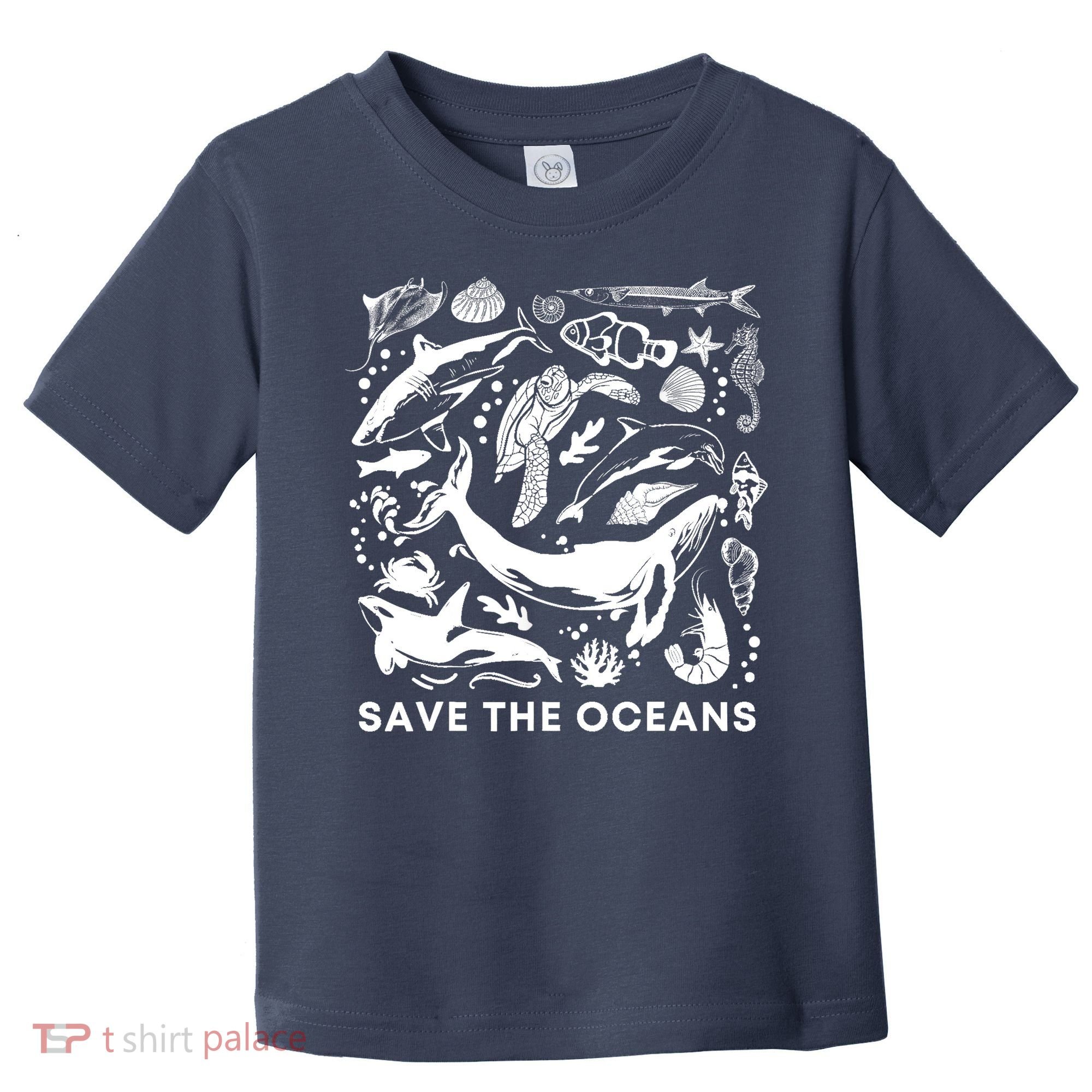 Save the Oceans-Whale Turtle Orca, Climate change-sea lover Toddler T-Shirt