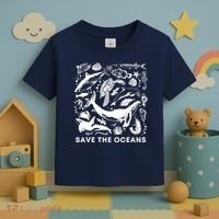 Save the Oceans-Whale Turtle Orca, Climate change-sea lover Toddler T-Shirt thumb 3