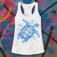 Sea Turtle Ocean Animals Women's Tank Top thumb 3