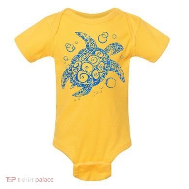 Sea Turtle Ocean Animals Baby Bodysuit