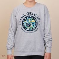 Save The Ocean Keep The Sea Plastic Free Turtle Scene Women's Sweatshirt thumb 0