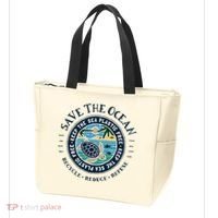 Save The Ocean Keep The Sea Plastic Free Turtle Scene Tote Bag thumb 3