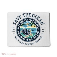 Save The Ocean Keep The Sea Plastic Free Turtle Scene Mousepad thumb 0