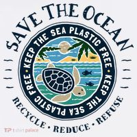 Save The Ocean Keep The Sea Plastic Free Turtle Scene Mousepad thumb 1