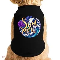 Summer Tropical Ocean Wave Doggie Tank thumb 0