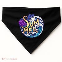Summer Tropical Ocean Wave USA-Made Doggie Bandana thumb 0
